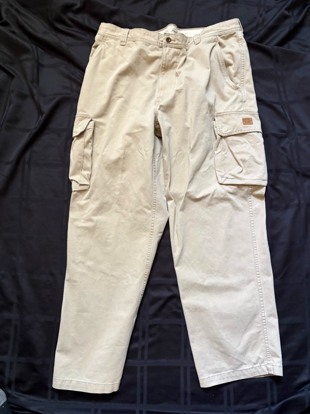 VTG Polo Jeans Co Ralph Lauren Cargo Pants Mens 42x34 Khaki Y2K Military Baggy